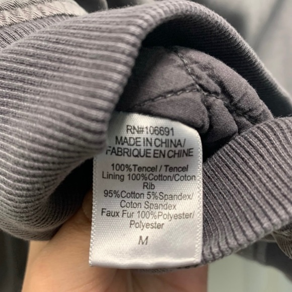 Young Fabulous & Broke Women's Gray Earhart Bomber Sherpa Jacket Size Medium - Picture 7 of 9